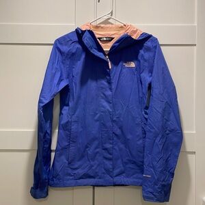 The North Face Women's Storable Rain Jacket - Blue with Pink Interior size XS